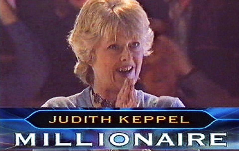 Moment of glory: Judith Keppel celebrates her historic win in November 2000. (Rex)