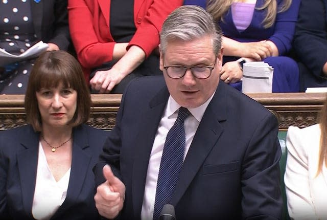 Labour Party leader Sir Keir Starmer speaks during Prime Minister’s Questions in the House of Commons, London