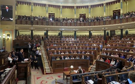 Investiture debate at the Parliament in Madrid