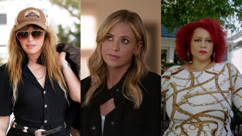 Natasha Lyonne in Poker Face; Sarah Michelle Gellar in Wolf Pack; Nikole Hannah-Jones in The 1619 Project