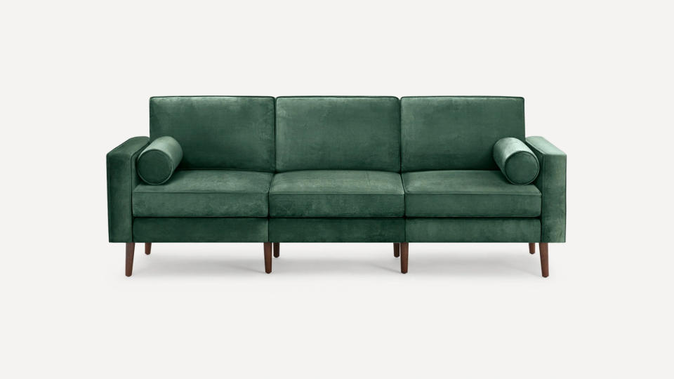 Nomad Velvet Sofa. Image via Burrow.