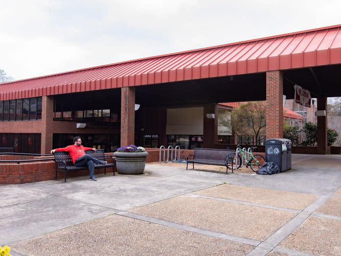 The University of Georgia's main campus hub, the Tate Student Center, is barren compared to its usually dense traffic of students, faculty, and visitors on Monday, March 16th.
 | <p>Caroline Head</p>