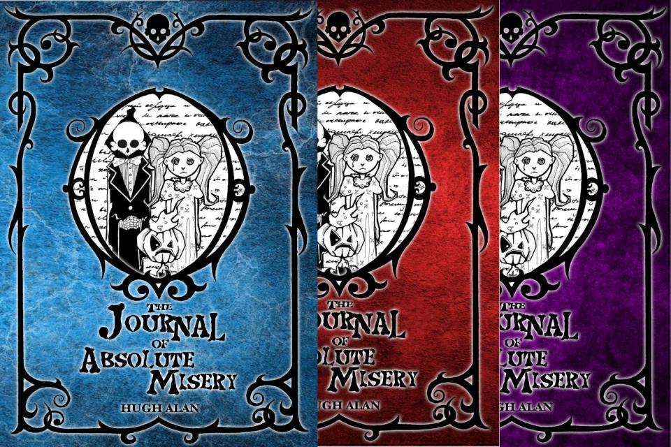 "The Journal of Absolute Misery" comes in three different colors. Each journal is 200 pages, with more than 50 illustrations, a custom bookmark and stickers, and quotes from historically famous and miserable people.