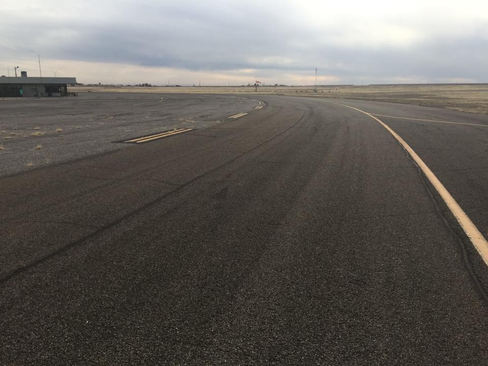 A runway looking south at the Artesia Municipal Airport on Feb. 13, 2023. Airports across the state could receive millions of dollars from the 2023 New Mexico Legislature.