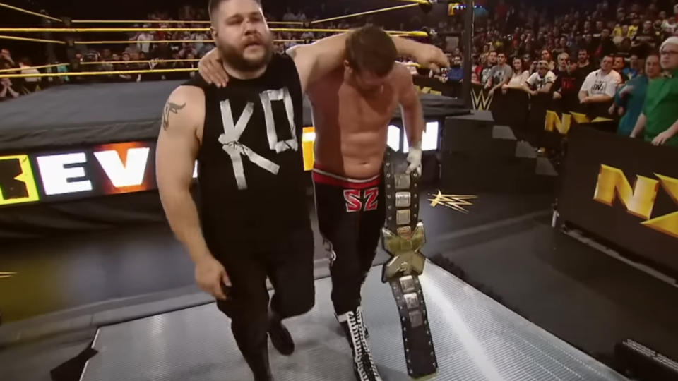 <p> Kevin Owens and Sami Zayn, wrestling as Kevin Steen and El Generico, respectively, had one of the craziest histories in the indie scene. That history repeated itself in late 2014, when Owens made his NXT debut, congratulated his longtime friend after his NXT Championship victory, and then viciously beat him outside and inside the ring. Talk about a debut. </p>