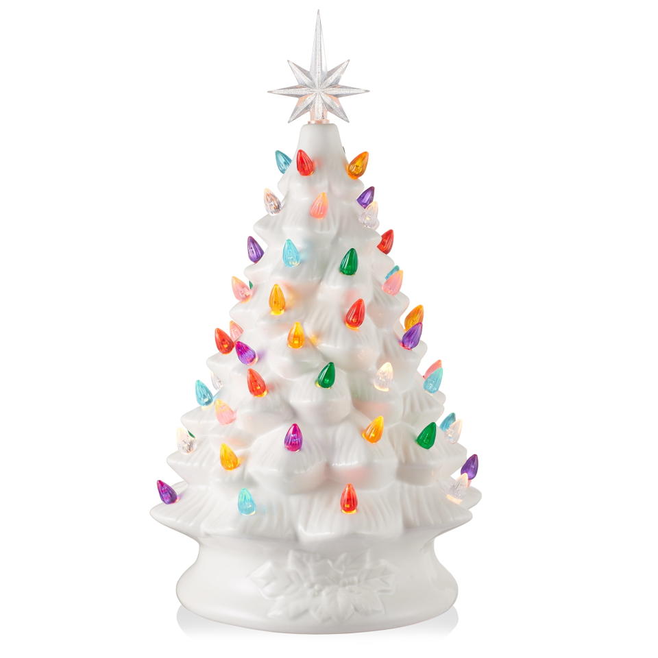 <p><a href="https://go.redirectingat.com?id=74968X1596630&url=https%3A%2F%2Fwww.walmart.com%2Fip%2FCasafield-Hand-Painted-Ceramic-Christmas-Tree-White-15-Inch-Pre-Lit-Tree-with-128-Multi-Color-Lights-and-2-Star-Toppers%2F1892118162&sref=https%3A%2F%2Fwww.thepioneerwoman.com%2Fholidays-celebrations%2Fg37635843%2Fwhite-christmas-tree-decorations%2F" rel="nofollow noopener" target="_blank" data-ylk="slk:Shop Now;elm:context_link;itc:0;sec:content-canvas" class="link ">Shop Now</a></p><p>Hand Painted Ceramic Christmas Tree</p><p>walmart.com</p><p>$39.99</p><span class="copyright">Walmart</span>