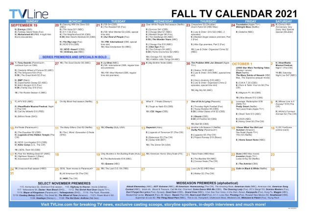 Tvline Fall 2022 Calendar Fall Tv: Your Handy Calendar Of 150+ Season And Series Premiere Dates!