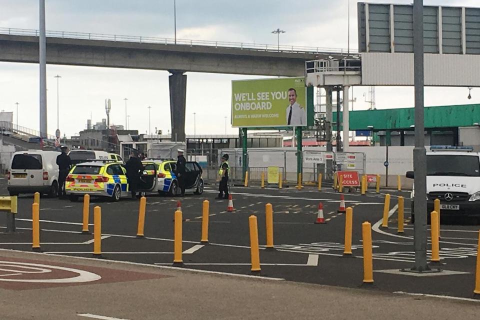 Arrest: police at Dover Port, where detectives investigating the Parsons Green bombing detained an 18-year-old man (PA)