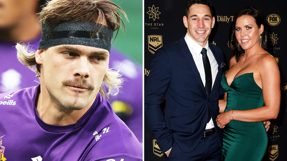 Ryan Papenhuyzen alongside Billy Slater and wife Nicole.