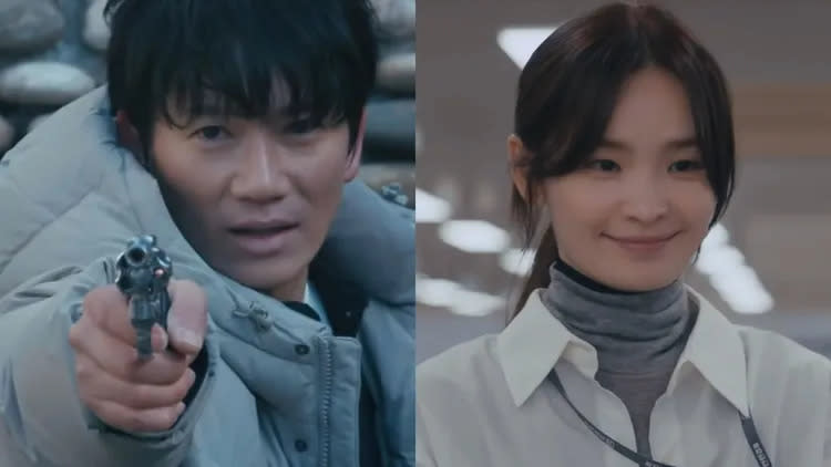 池晟（左圖）、田美都合作犯罪驚悚劇《Connection》。翻攝SBS