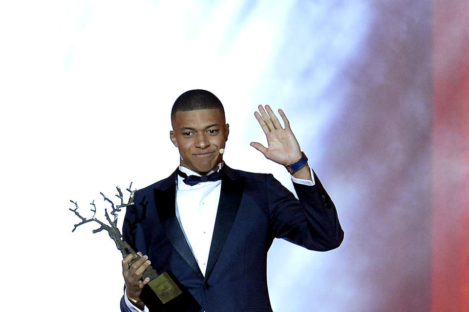 Mbappe won the inaugural Kopa Trophy, awarded to the best young player in world football