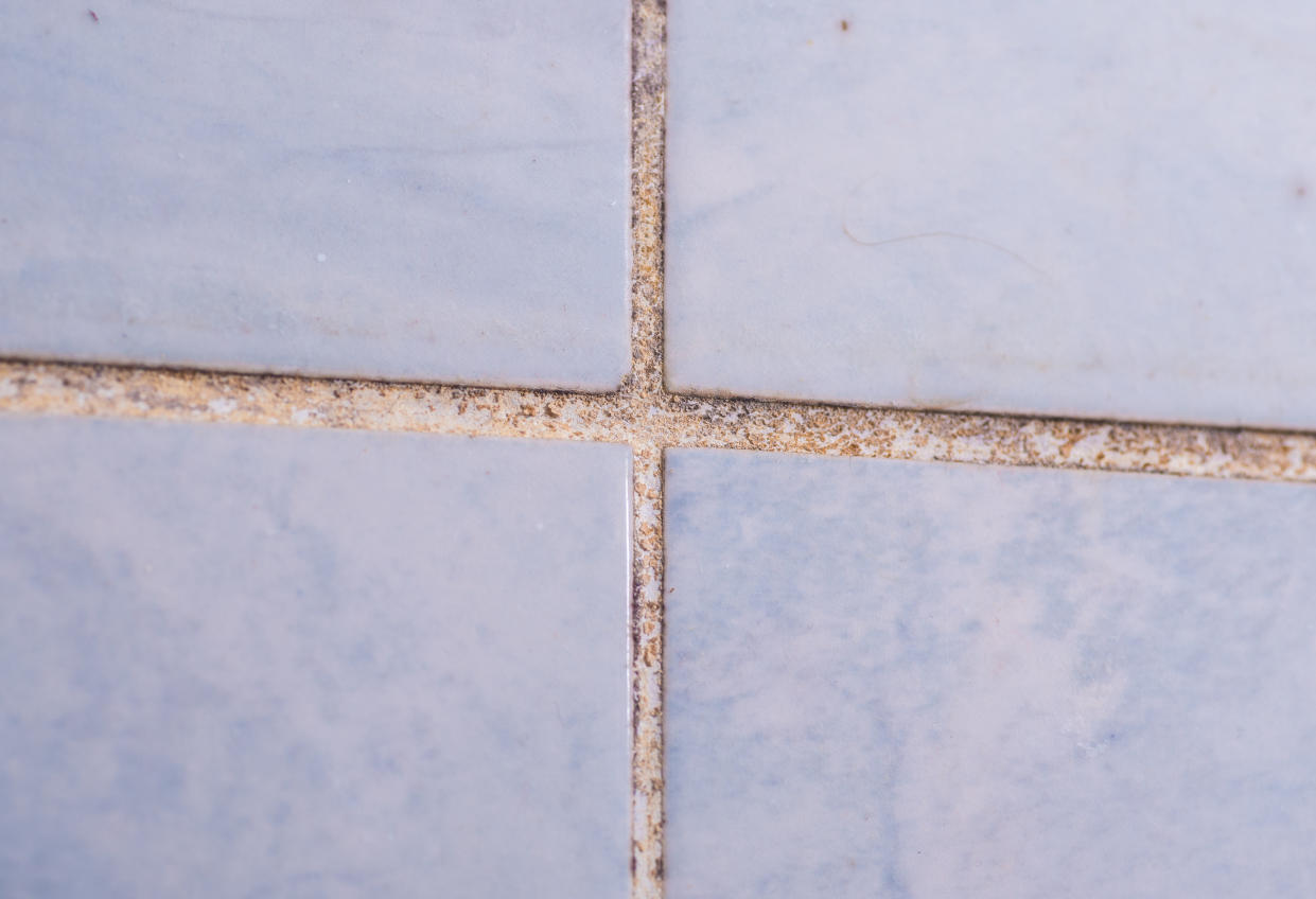 Mould on tiles in a bathroom. (Photo: Getty)