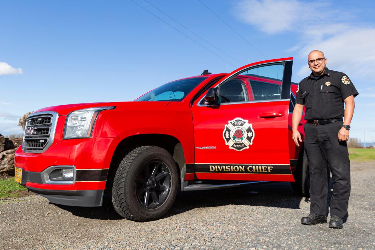 As a Portland Fire & Rescue emergency operations division chief, Andy Ponce is on call 24/7 but works in the Portland office Tuesday through Friday. Ponce also serves as a board member of the Woodburn Fire District.