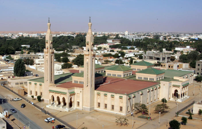 A picture from February 7, 2008 shows the central Saudi Mosque in Nouakchott (AFP Photo/Georges Gobet)