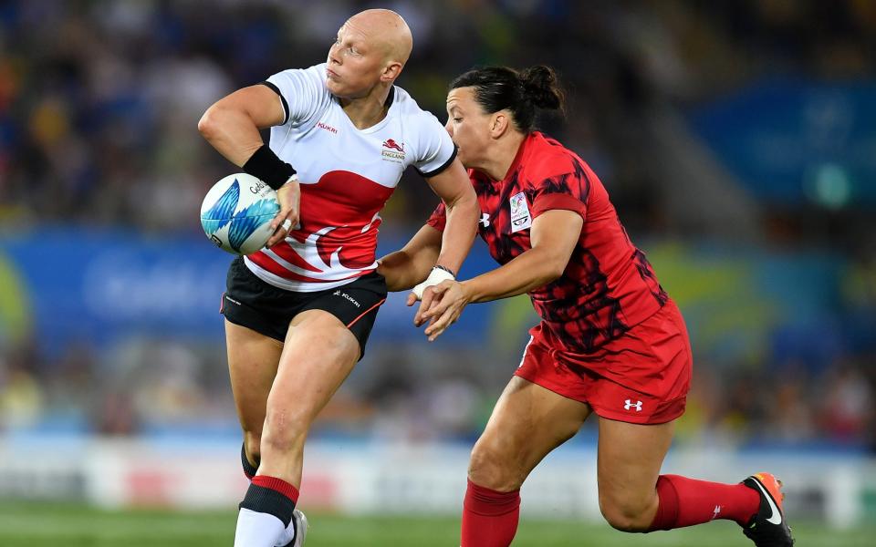 Heather Fisher recently played for England Sevens at the Gold Coast 2018 Commonwealth Games - GETTY IMAGES