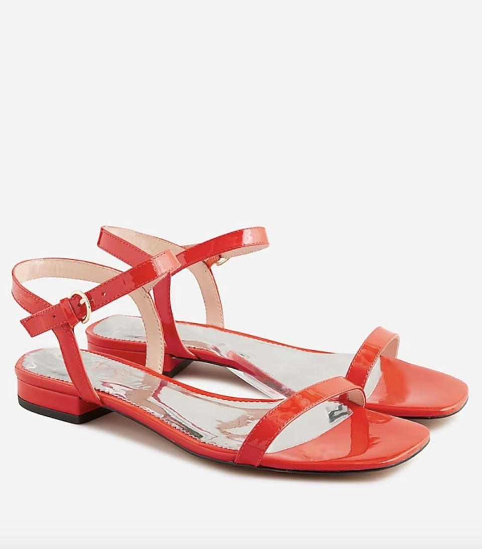 Hazel ankle-strap sandals in patent leather