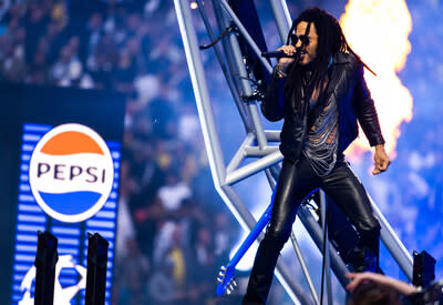 Lenny Kravitz headlined the UEFA Champions League Kick Off Show by Pepsi