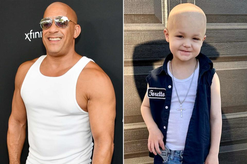 <p>Pursglove Family</p> Vin Diesel, Colton Pursglove.