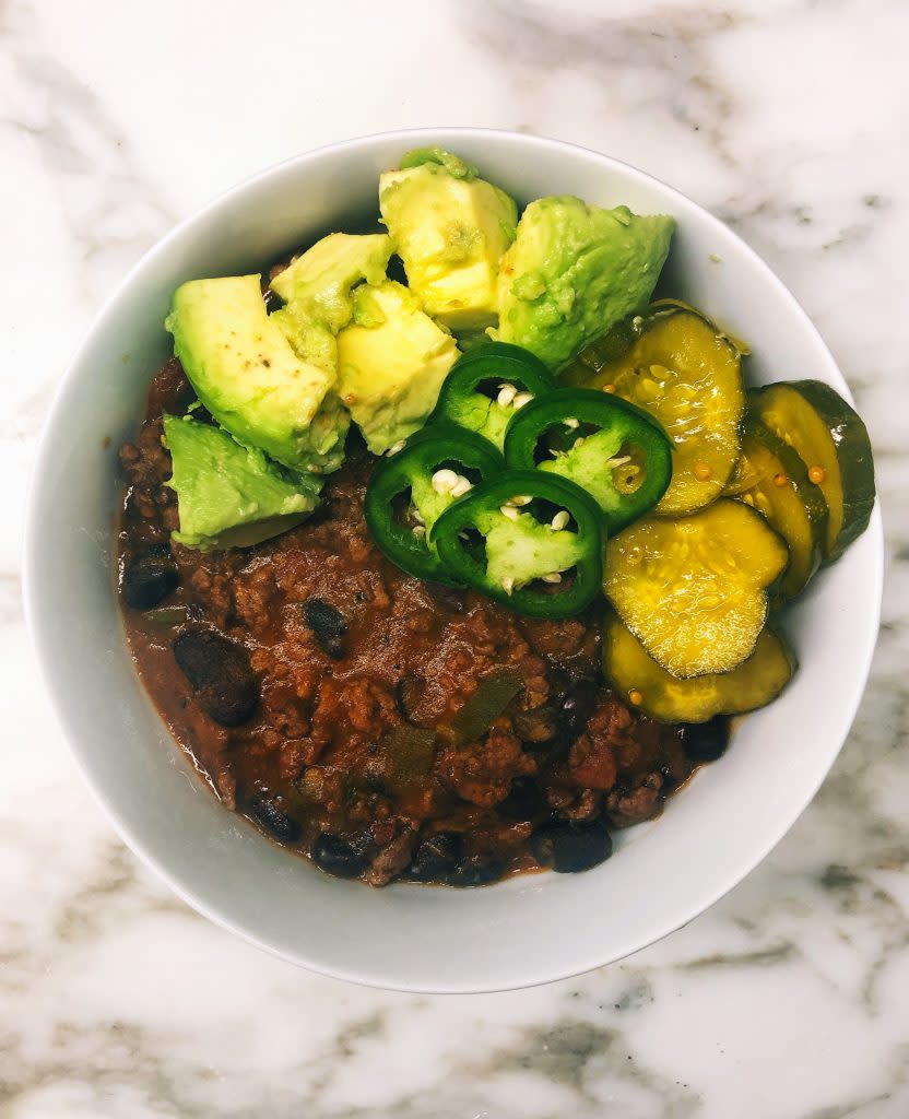 @FreckledFoodie’s beef chili. (Credit: Cameron Rogers)