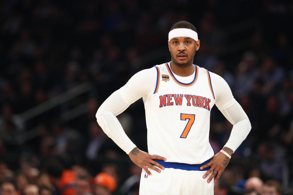 Carmelo Anthony brings star power back, earns guaranteed contract - Los  Angeles Times