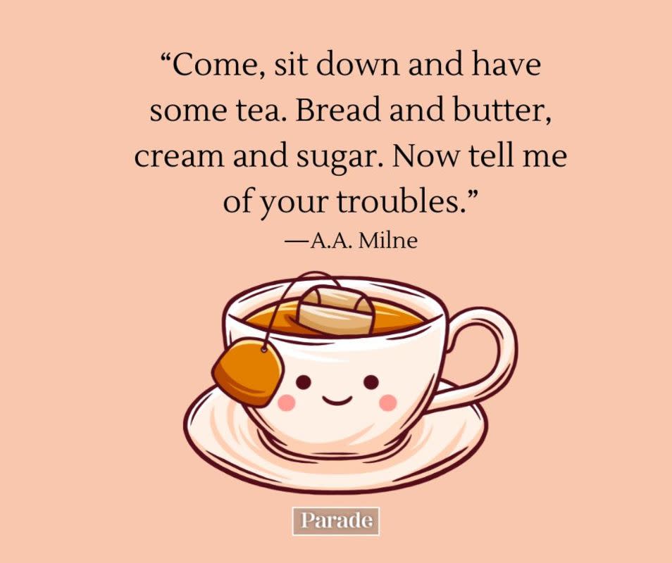 A.A. Milne tea quote<p>Canva</p>