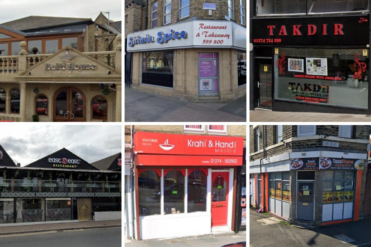 Some of the shortlisted takeaways and restaurants in Bradford district <i>(Image: Google Maps)</i>