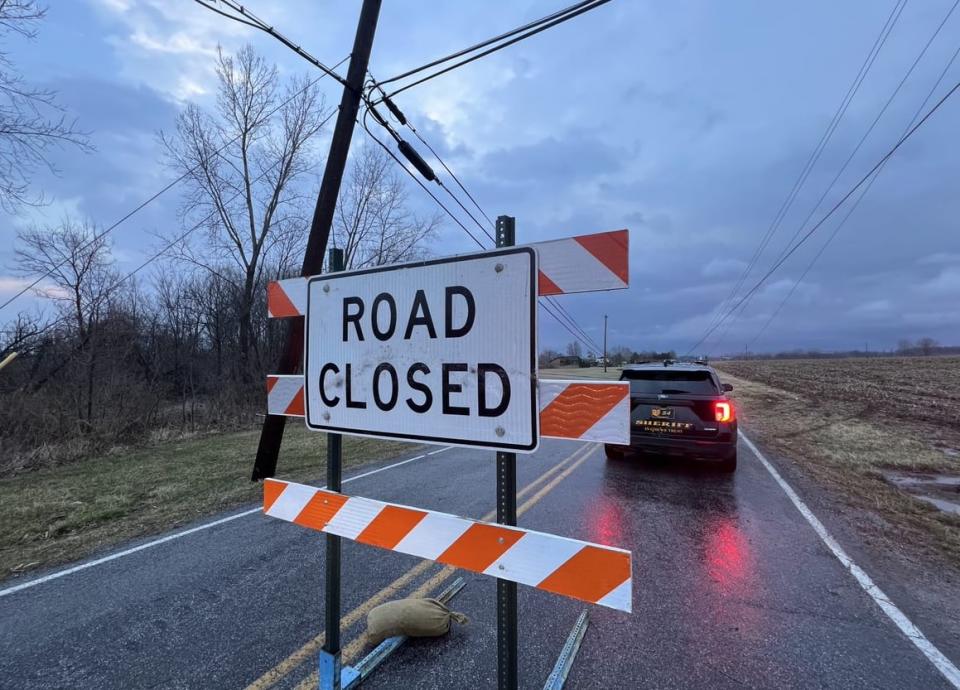 Mitchell Road damage (Springfield Township.)