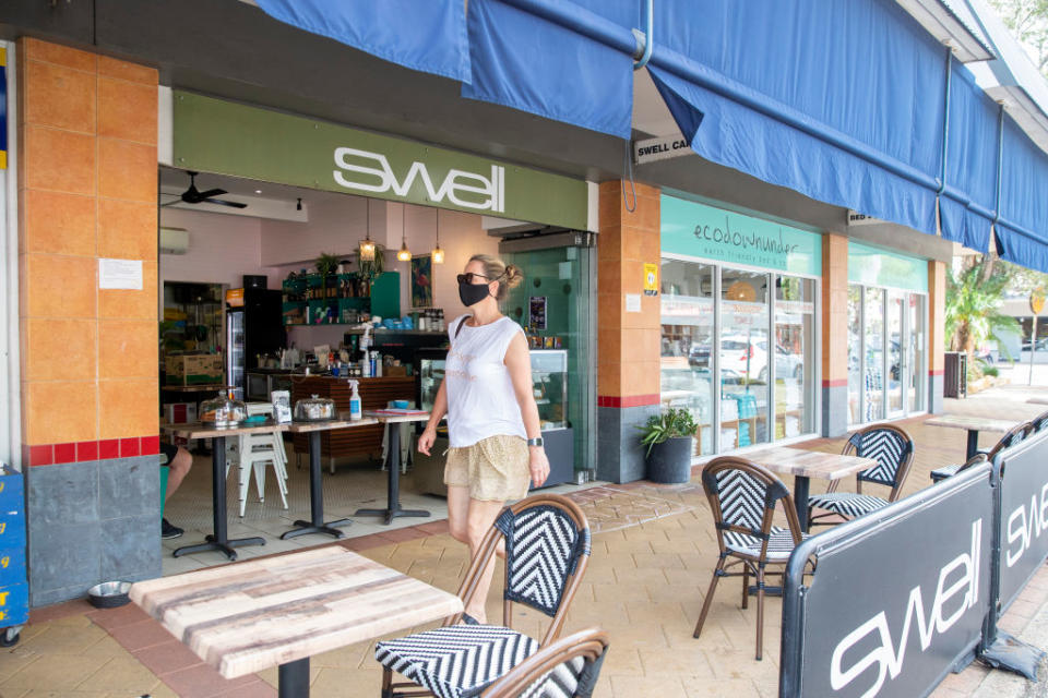 A general view is seen of Swell cafe in Avalon on in Sydney, Australia. 