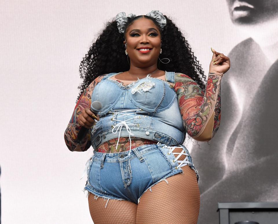 Lizzo performing