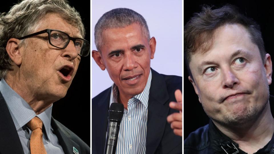 Bill Gates, Barack Obama, Elon Musk have been hacked. Images: Getty