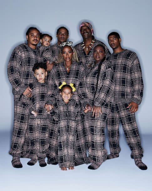 PHOTO: Snoop Dogg poses with his family for the latest SKIMS holiday campaign ads. (Photographed by Donna Trope, courtesy of SKIMS)