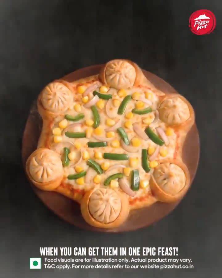 披薩裡面有莫札瑞拉起司。（圖／翻攝自IG／pizzahut_india）