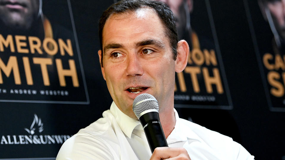 Cameron Smith, pictured here at a press conference to release his autobiography.