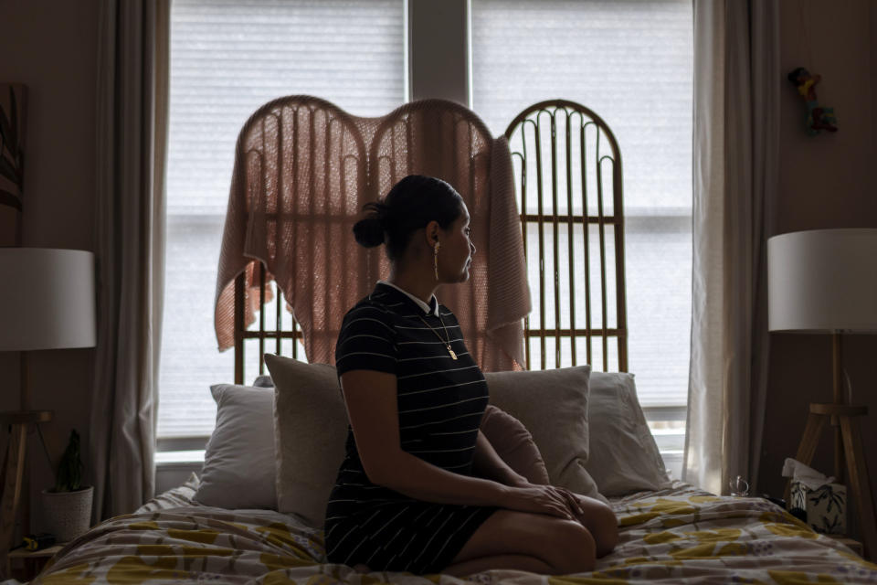 Emma at her home in San Antonio. (Josie Norris for NBC News)