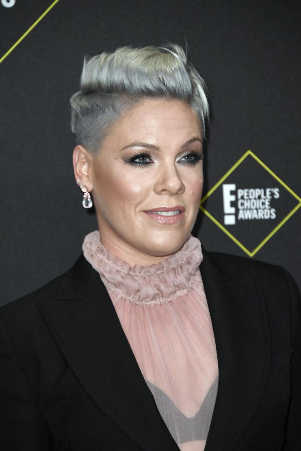 Pink at the People's Choice Awards in November 2019 (Getty Images )