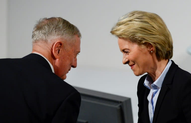 US Defense Secretary James Mattis (L), pictured with German Defence Minister Ursula von der Leyen, said that the bond between Europe and America is the "strongest bulwark" against instability and violence at the Munich Security Conference