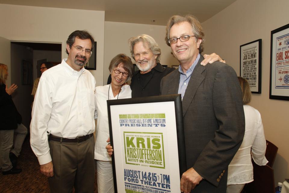 Jay Orr, Liz Thiels, Kris Kristofferson and Kyle Young on Aug. 15, 2007.