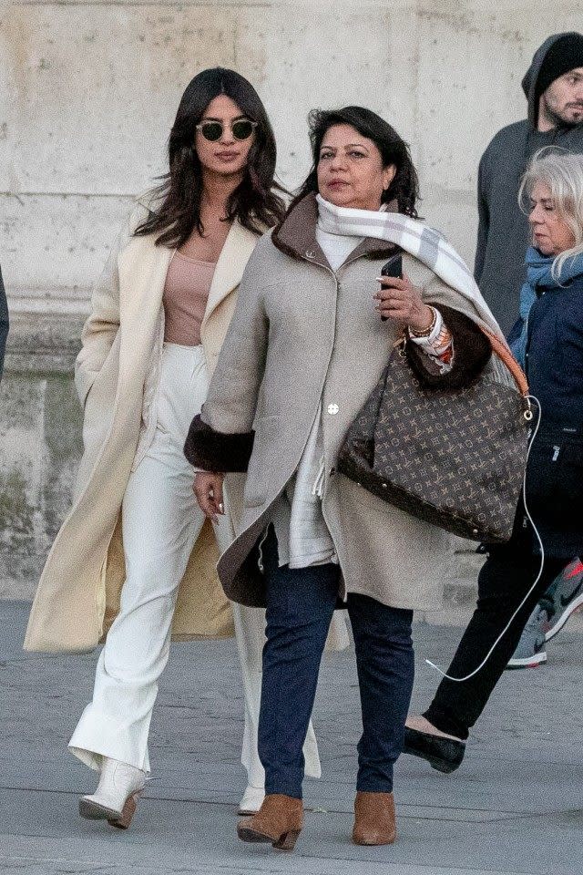 Priyanka Chopra and her mom in Paris