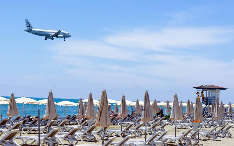 Aegean Airlines aircraft lands to Cyprus' International Airport after reopening -  KATIA CHRISTODOULOU/EPA-EFE/Shutterstock