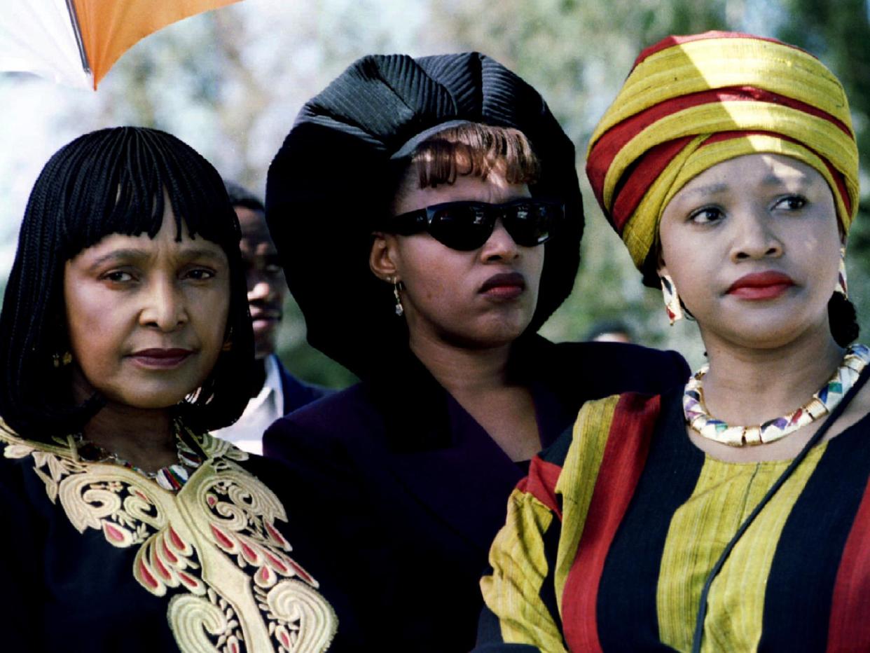 Winnie Mandela with daughters Zenani (centre) and Zindzi (right). Mandela's letters reveal stoicism and the belief that change will come: Reuters