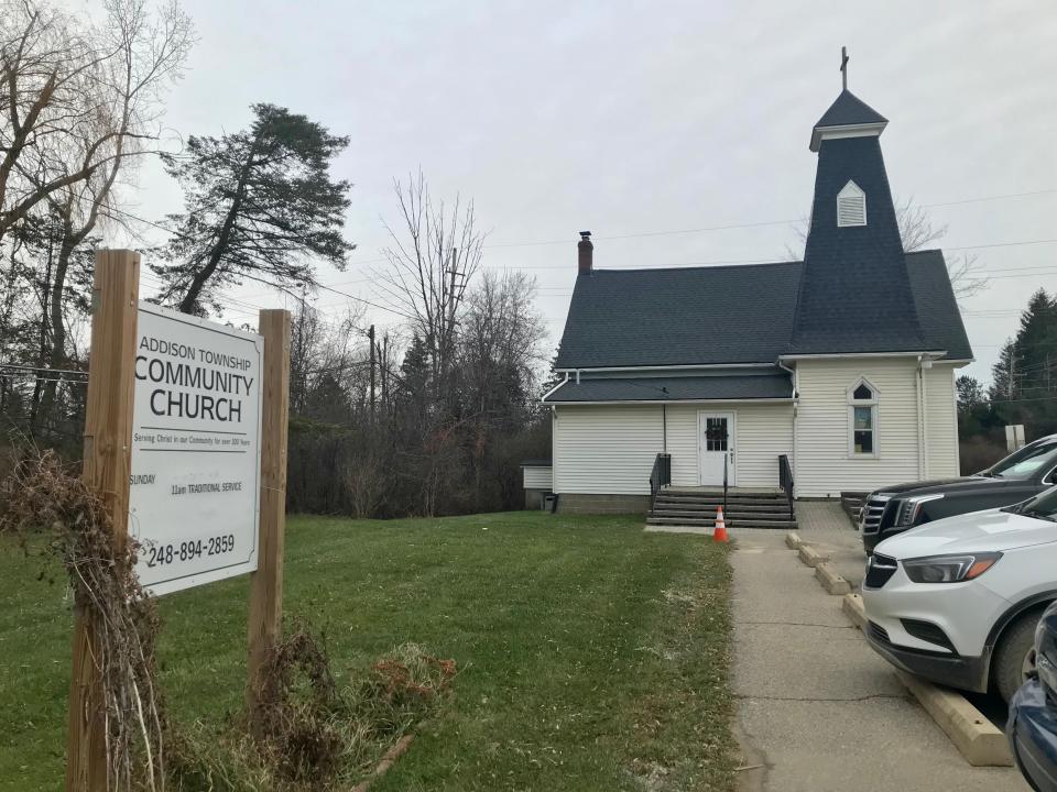 Addison Township Community Church at 3020 Lakeville Road on Dec. 5, 2021.