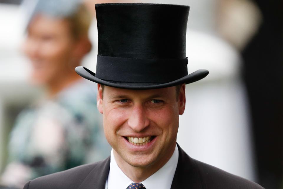 Britain's Prince William, Duke of Cambridge, attends on day one of the Royal Ascot horse racing meet, in Ascot, west of London, on June 18, 2019. - The five-day meeting is one of the highlights of the horse racing calendar. Horse racing has been held at the famous Berkshire course since 1711 and tradition is a hallmark of the meeting. Top hats and tails remain compulsory in parts of the course while a daily procession of horse-drawn carriages brings the Queen to the course. (Photo by Adrian DENNIS / AFP)        (Photo credit should read ADRIAN DENNIS/AFP/Getty Images)