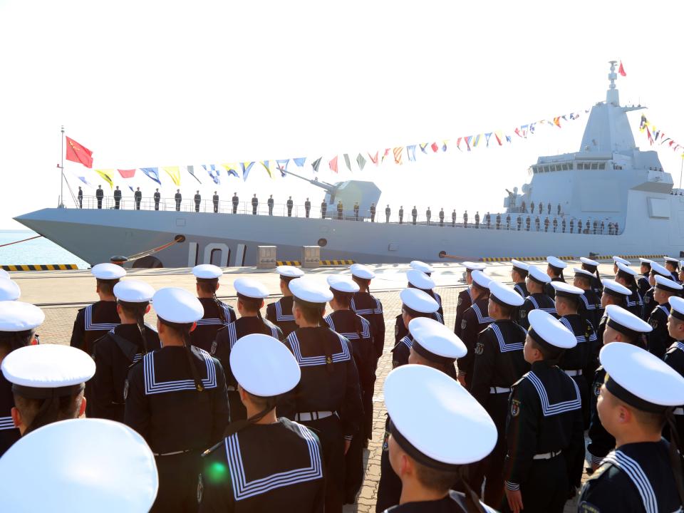 The first Type 055, Nanchang (101) guided-missile destroyer.