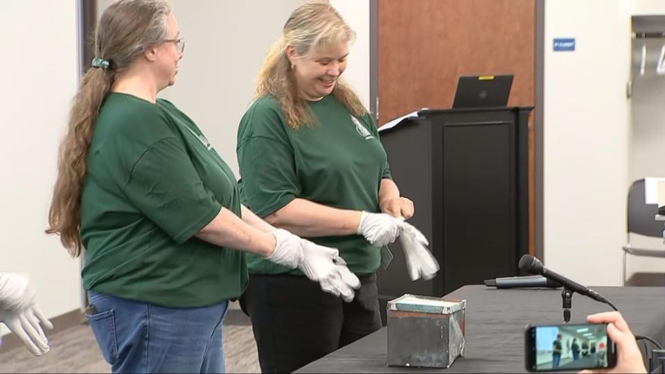 The Greene County Records Center and Archives opens a time capsule from 1915.