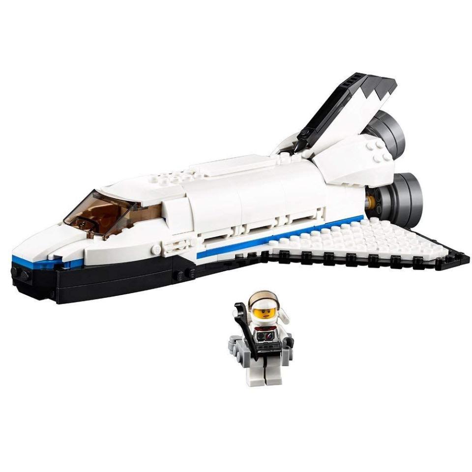 <p><strong>LEGO</strong></p><p>amazon.com</p><p><strong>$58.99</strong></p><p><a href="https://www.amazon.com/dp/B0711MPYJN?tag=syn-yahoo-20&ascsubtag=%5Bartid%7C10055.g.4695%5Bsrc%7Cyahoo-us" rel="nofollow noopener" target="_blank" data-ylk="slk:Shop Now;elm:context_link;itc:0;sec:content-canvas" class="link ">Shop Now</a></p><p>This space-inspired set <strong>allows him to build not one, but three creations</strong>: a space shuttle explorer, a moon station, or a space rover. <br></p>