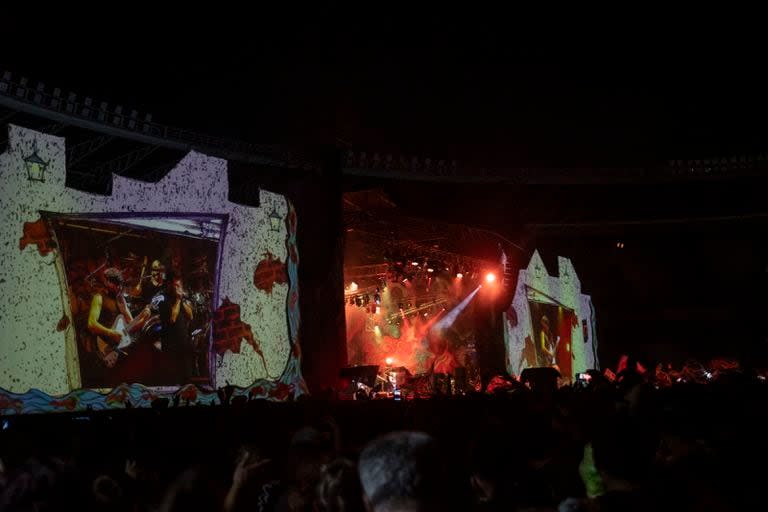 La escenografía del escenario de La Renga en el estadio de Racing