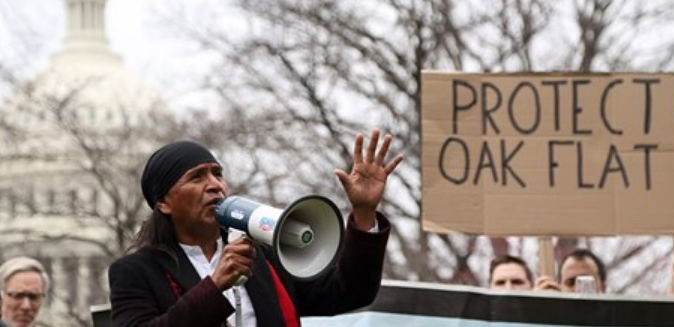 . Wendsler Nosie has led the fight to protect Oak Flats for almost a decade. (Photo/Apache Stronghold)