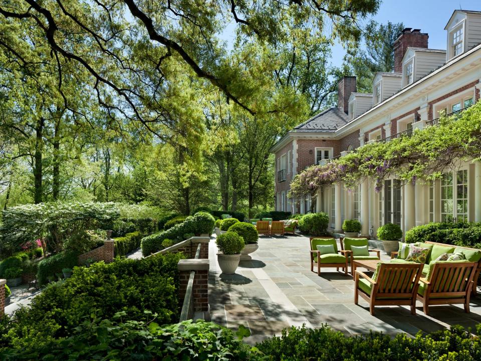 The exterior of the Merrywood mansion.