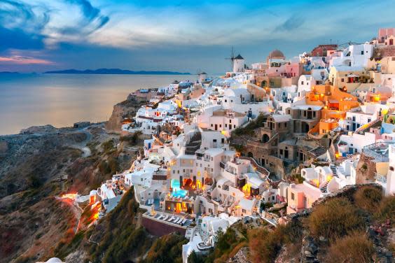 Tourists aside, Santorini’s serene setting makes it for excellent running (Getty)