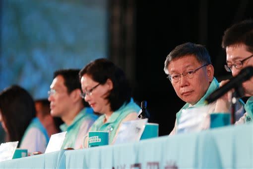  台灣民眾黨今2日於國立體育大學綜合體育館召開黨員大會。（圖／民眾黨提供）